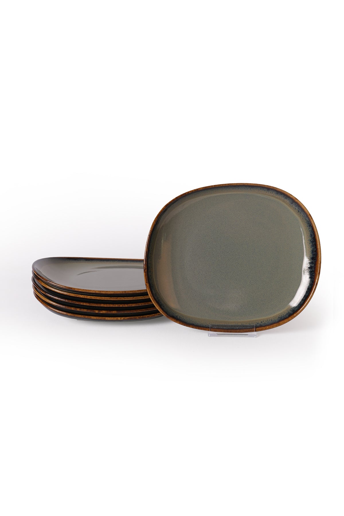 Reactive Green Isabella Cake Plate 25 cm 6 Pieces
