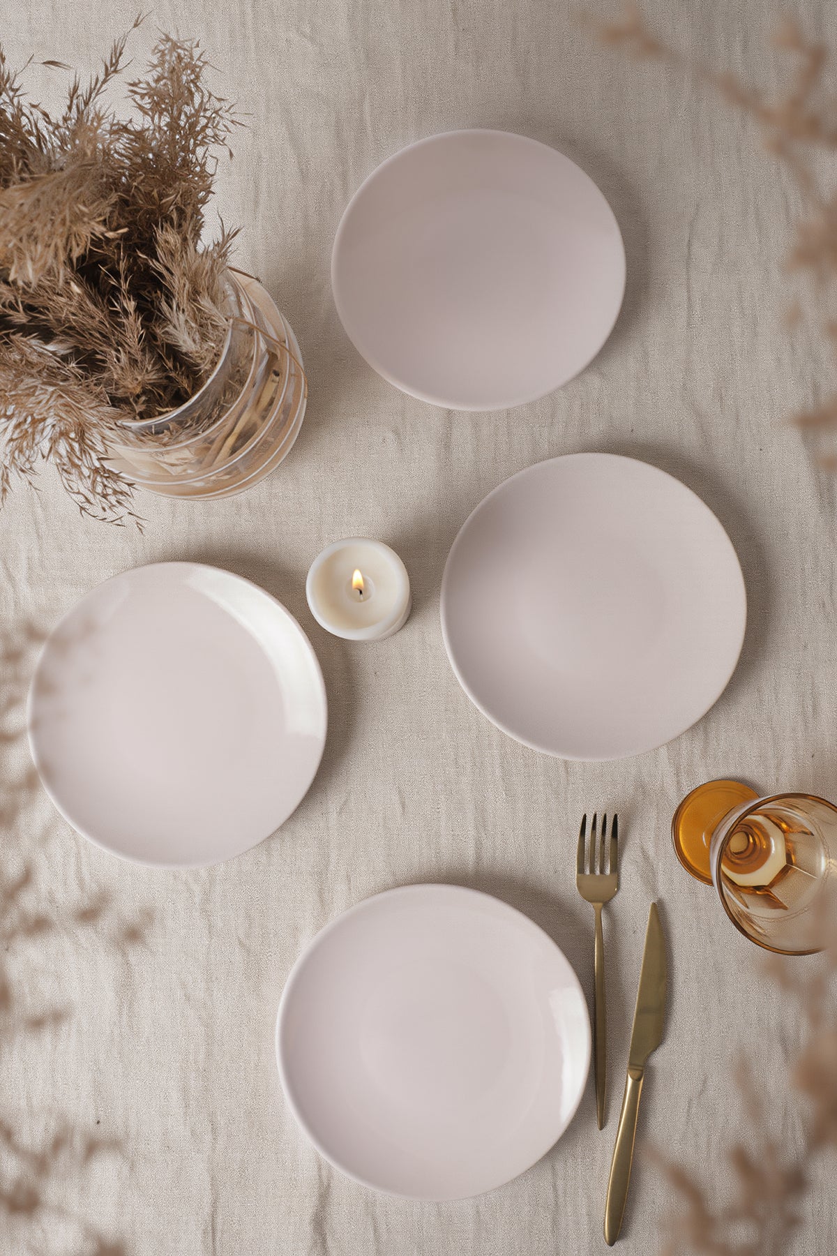 Creamy Aegean Dessert Plate, 20 cm, 4 Pieces