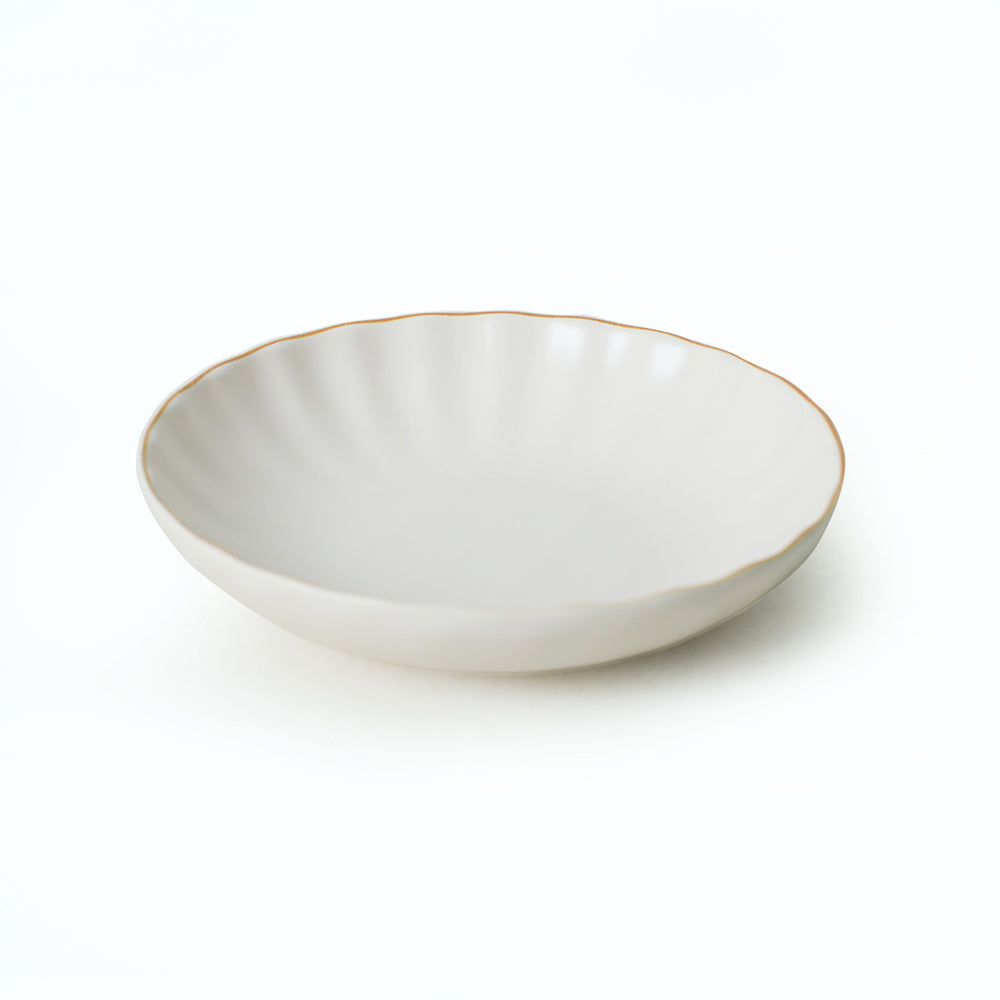 Matte Cream Gold File Sirius Dinner Set 24 Pieces for 6 People