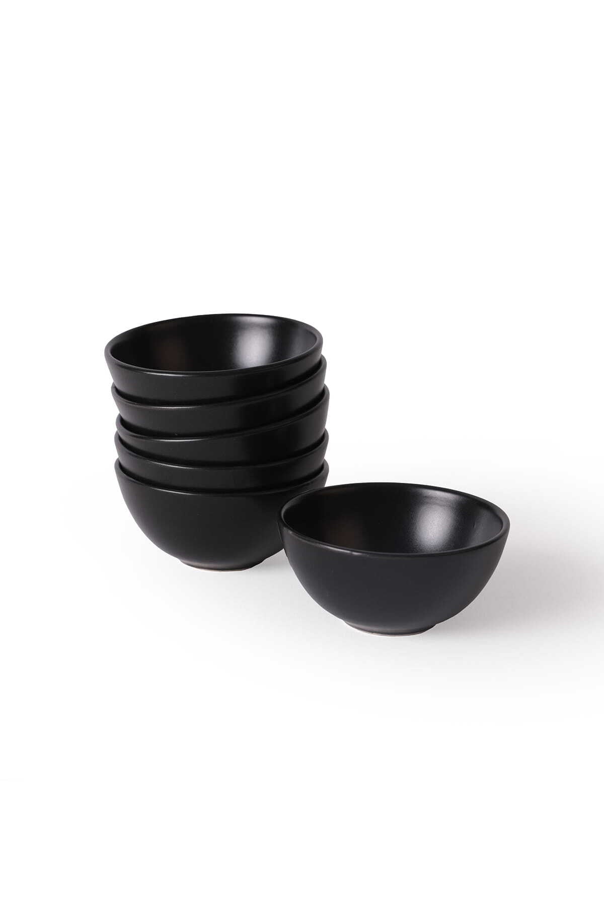 Matte Black Kera Bowl 12 cm 6 Pieces