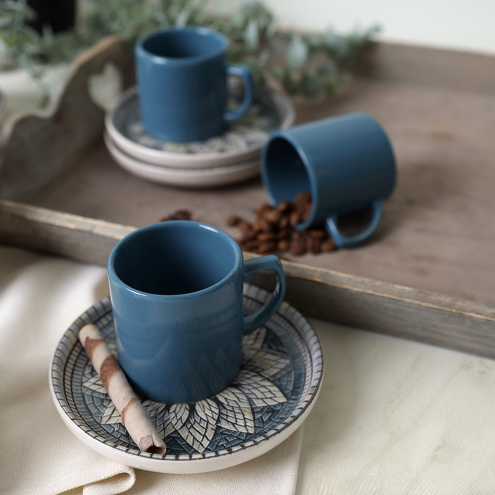 Mosaic Marvels Coffee Set 12 Pieces 6 Person