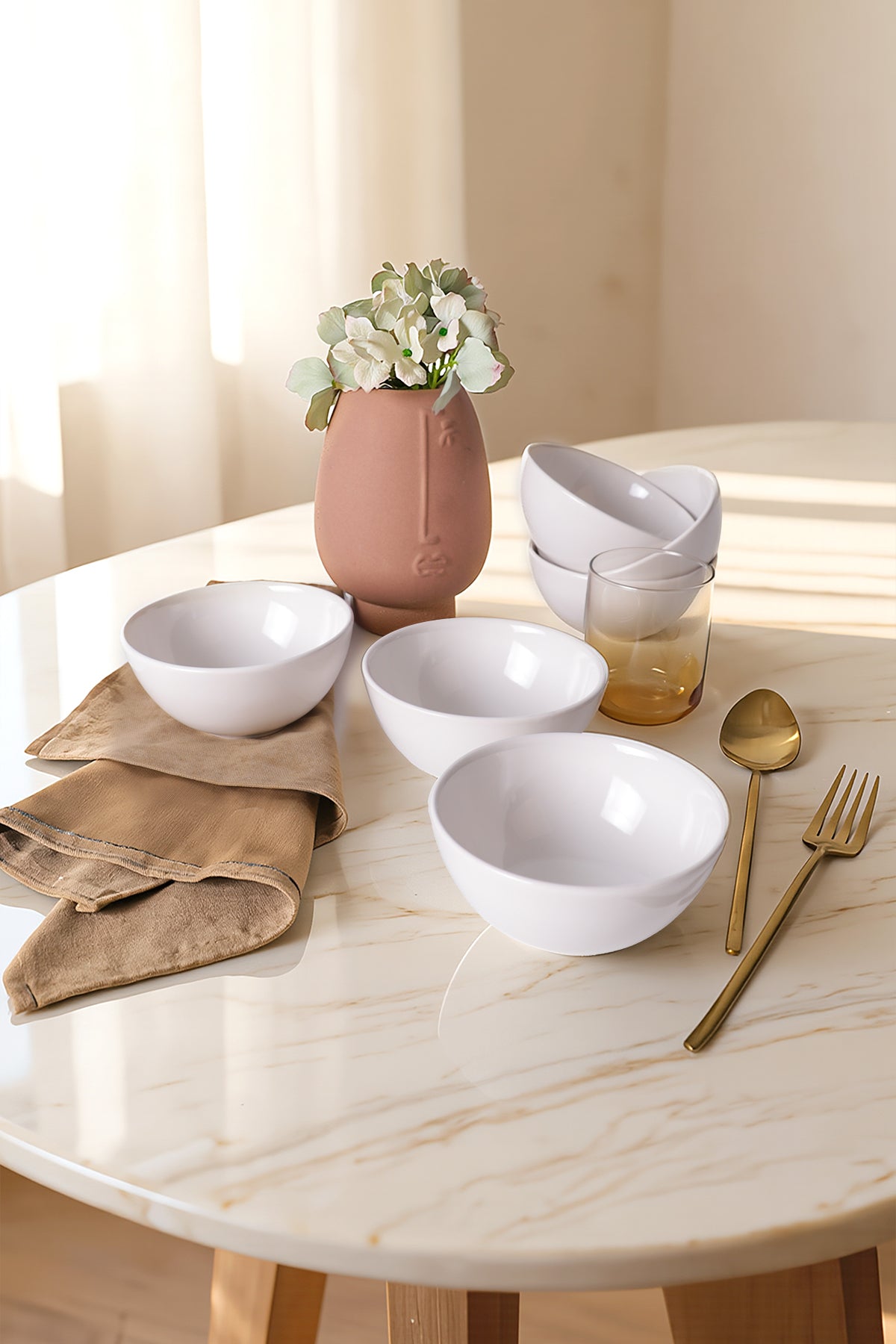 White Kera Bowl 12 cm 6 Pieces