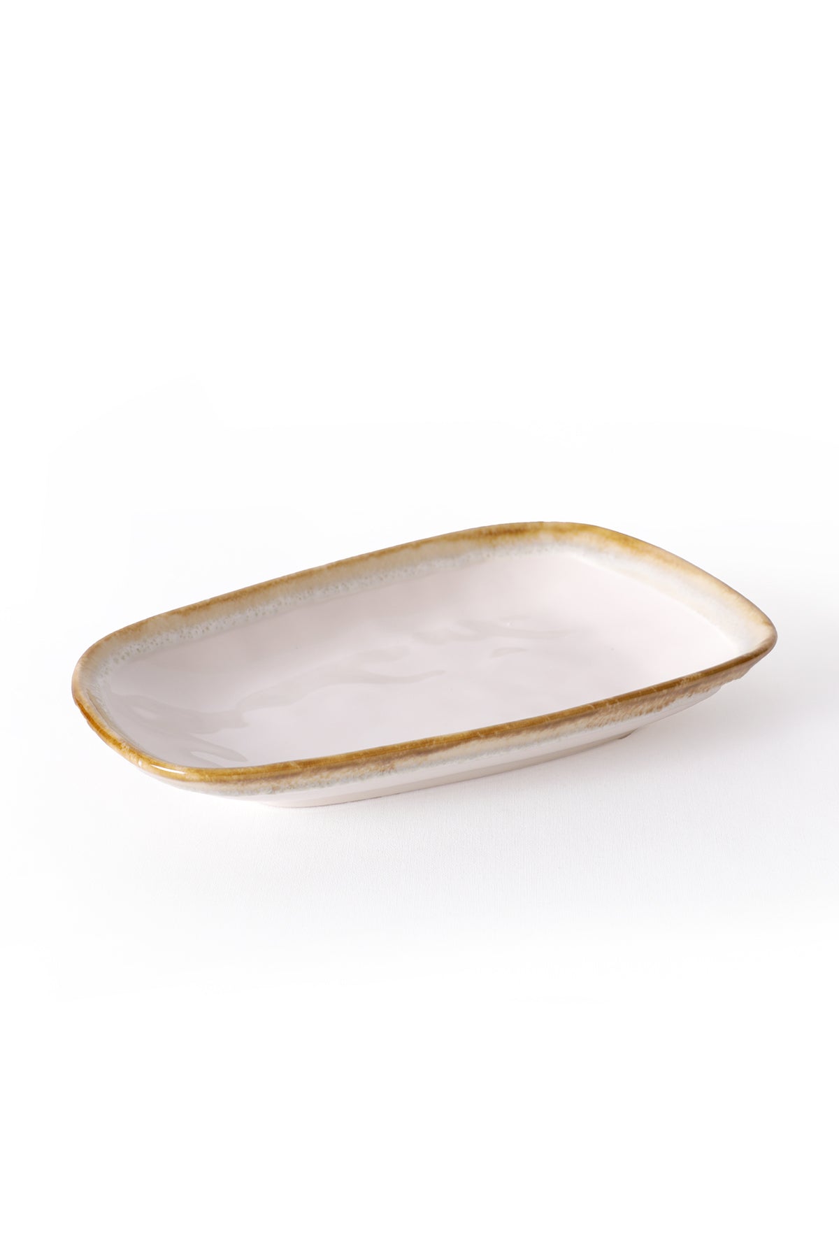 Shizen Cream Tetra Boat-Shaped Plate 28 cm 2 Pieces