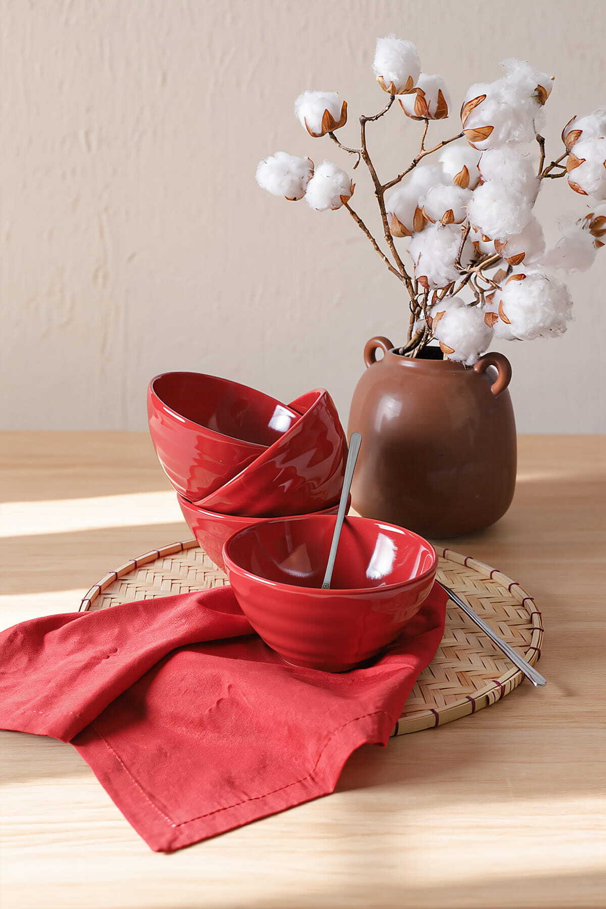 Red Escargot Bowl 14 cm 4 Pieces