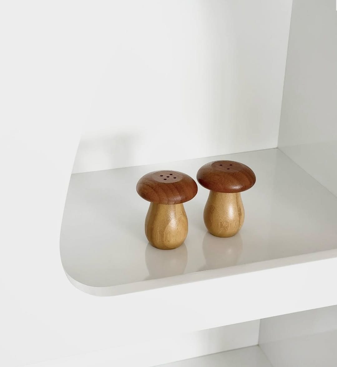 Mushroom Shaped Salt and Pepper Shakers