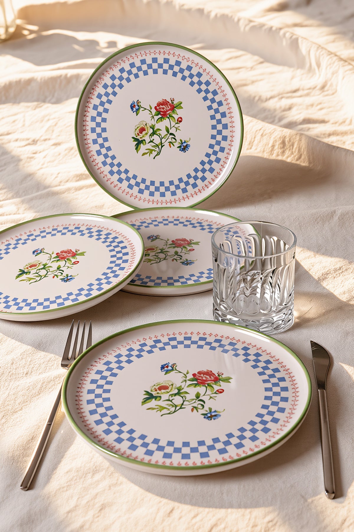 Rose Line Nordic Plate 22 cm 4 Pieces