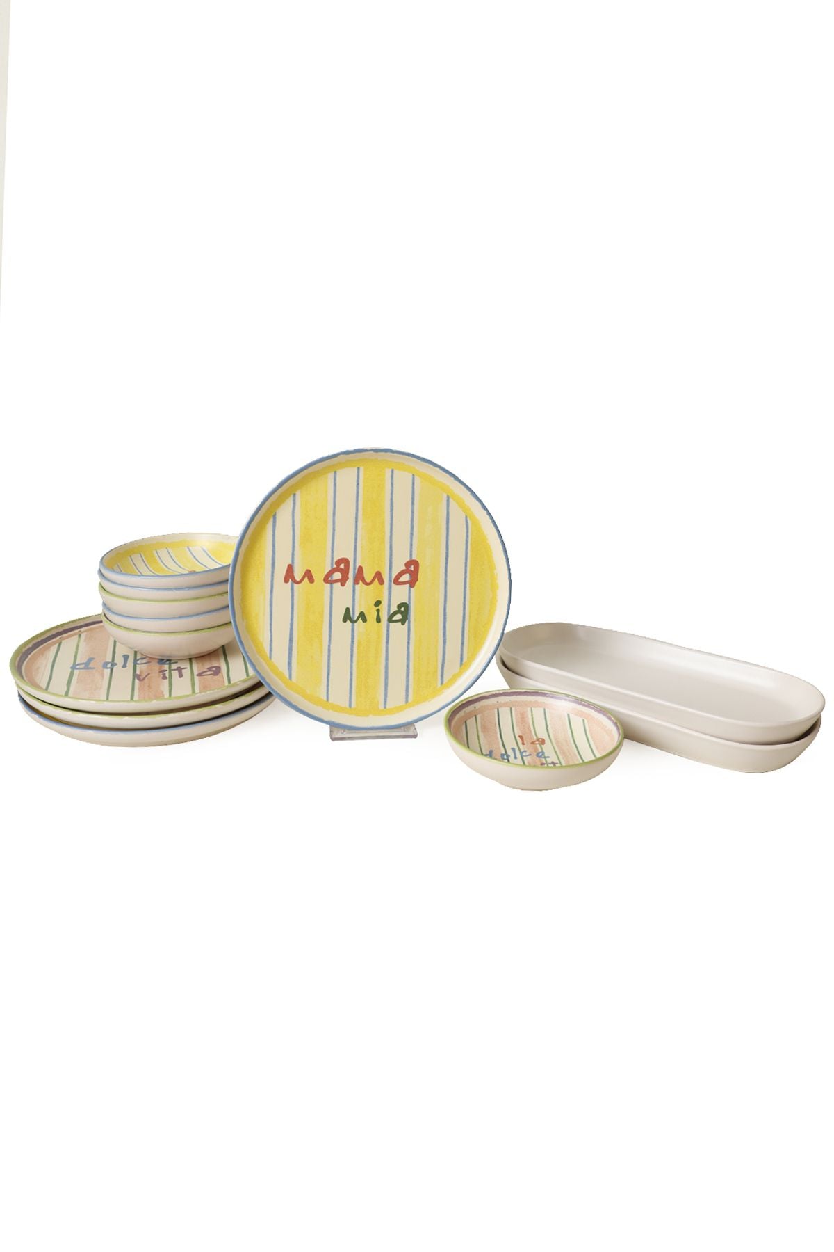 Mama Mia & La Dolce Vita Breakfast Set, 12 Pieces, for 4 People
