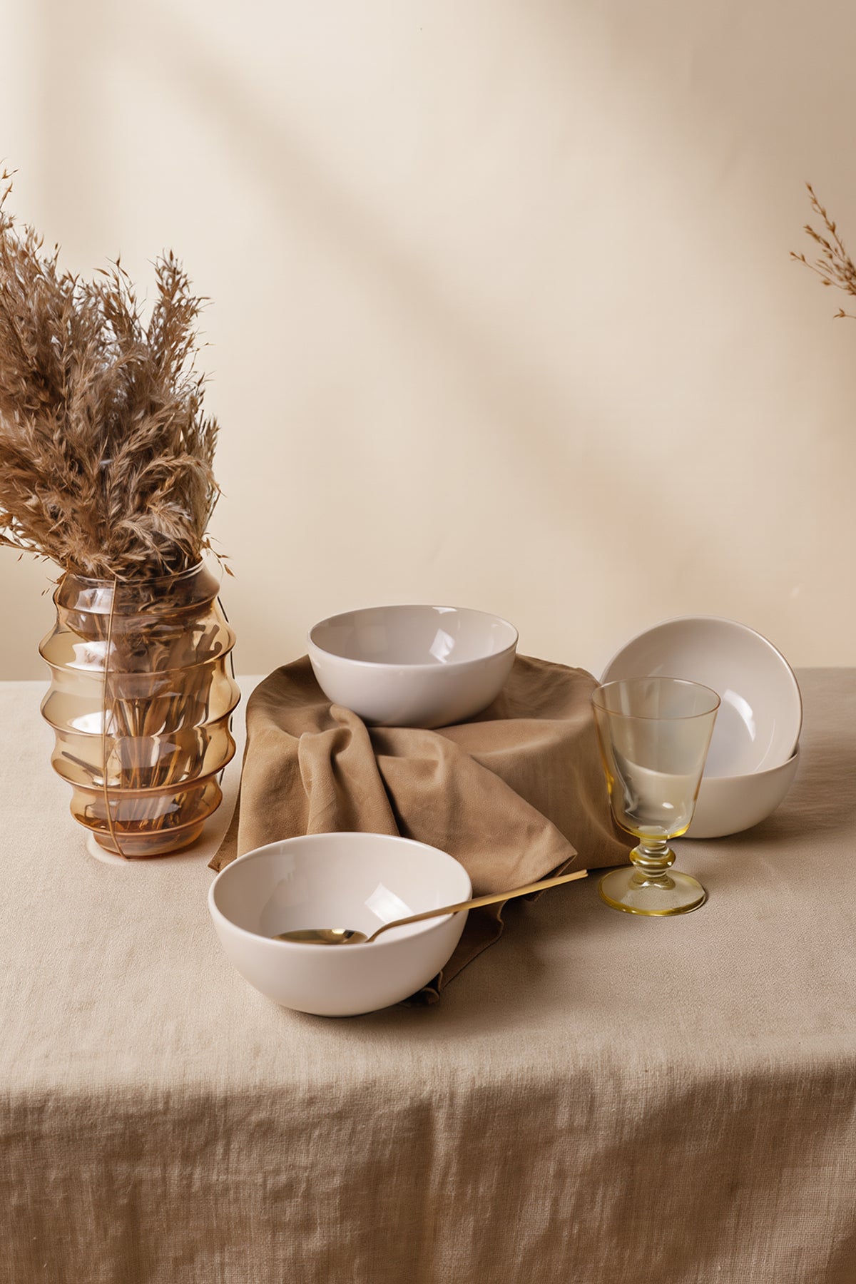 Cream Kera Bowl 14 cm 4 Pieces