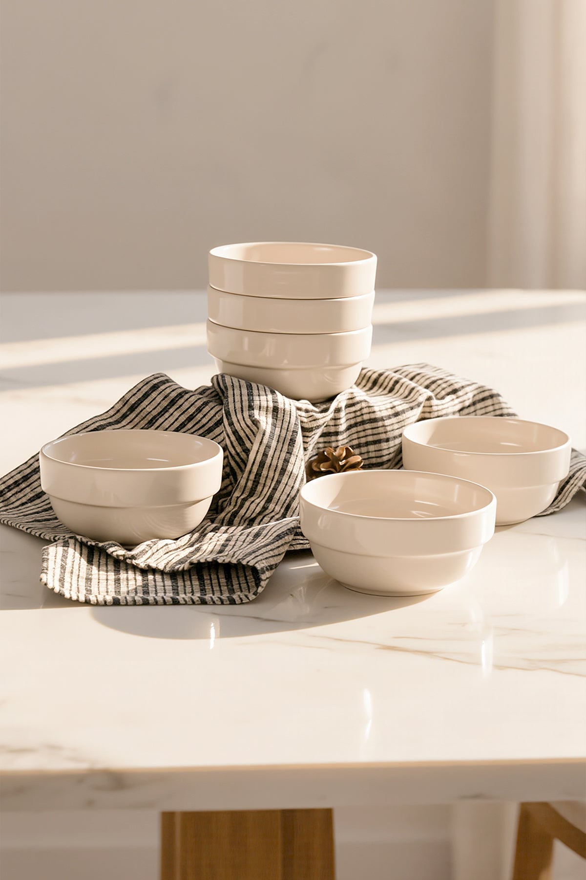 Cream Joker Bowl 14 cm 6 Pieces