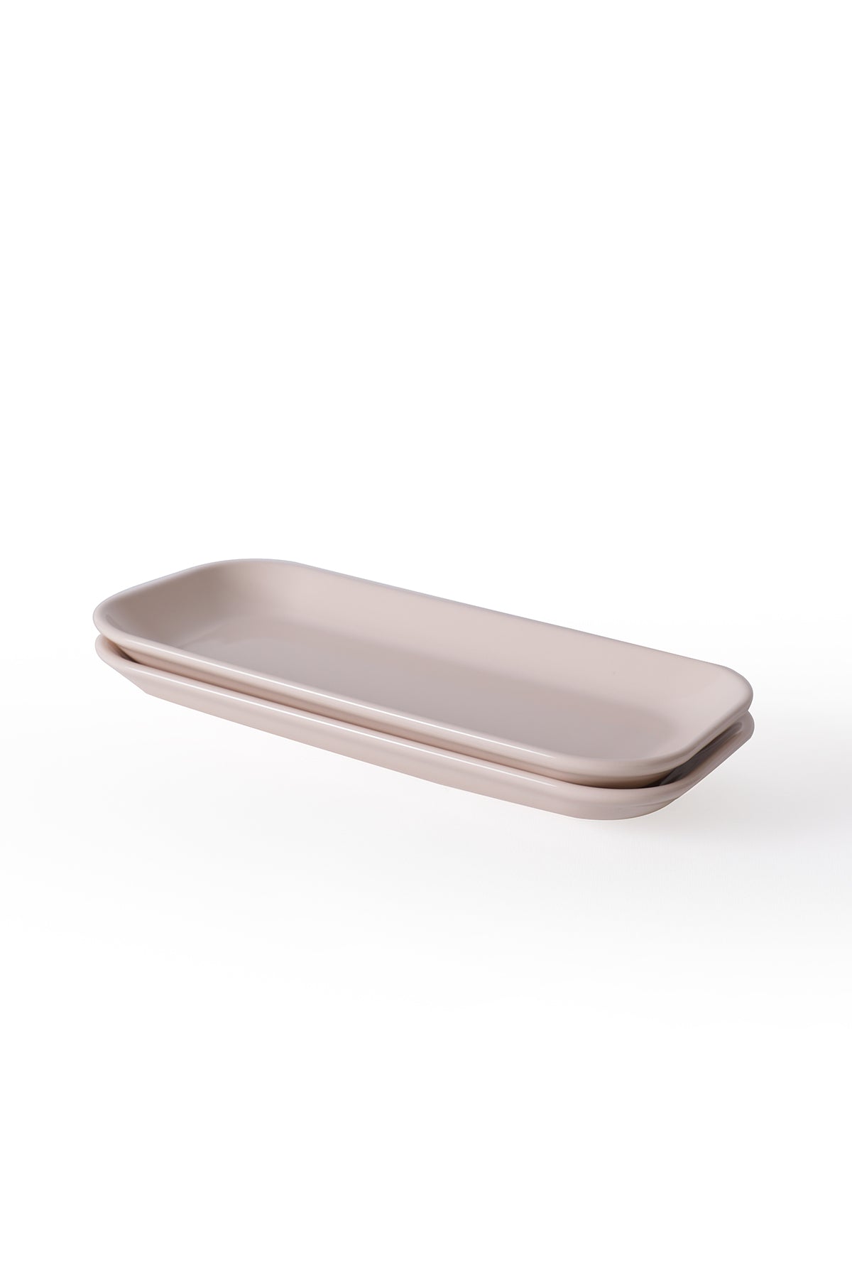 Cream Pergamon Boat-Shaped Plate 26 cm 2 Pieces