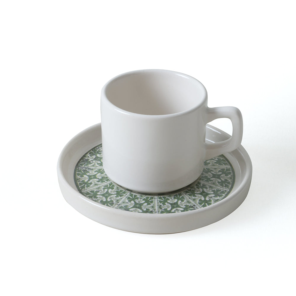 Timeless Green Stackable Dinner/Breakfast Set 20 Pieces for 4 People