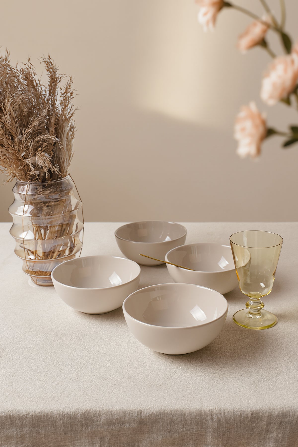 Cream Kera Bowl 14 cm 4 Pieces