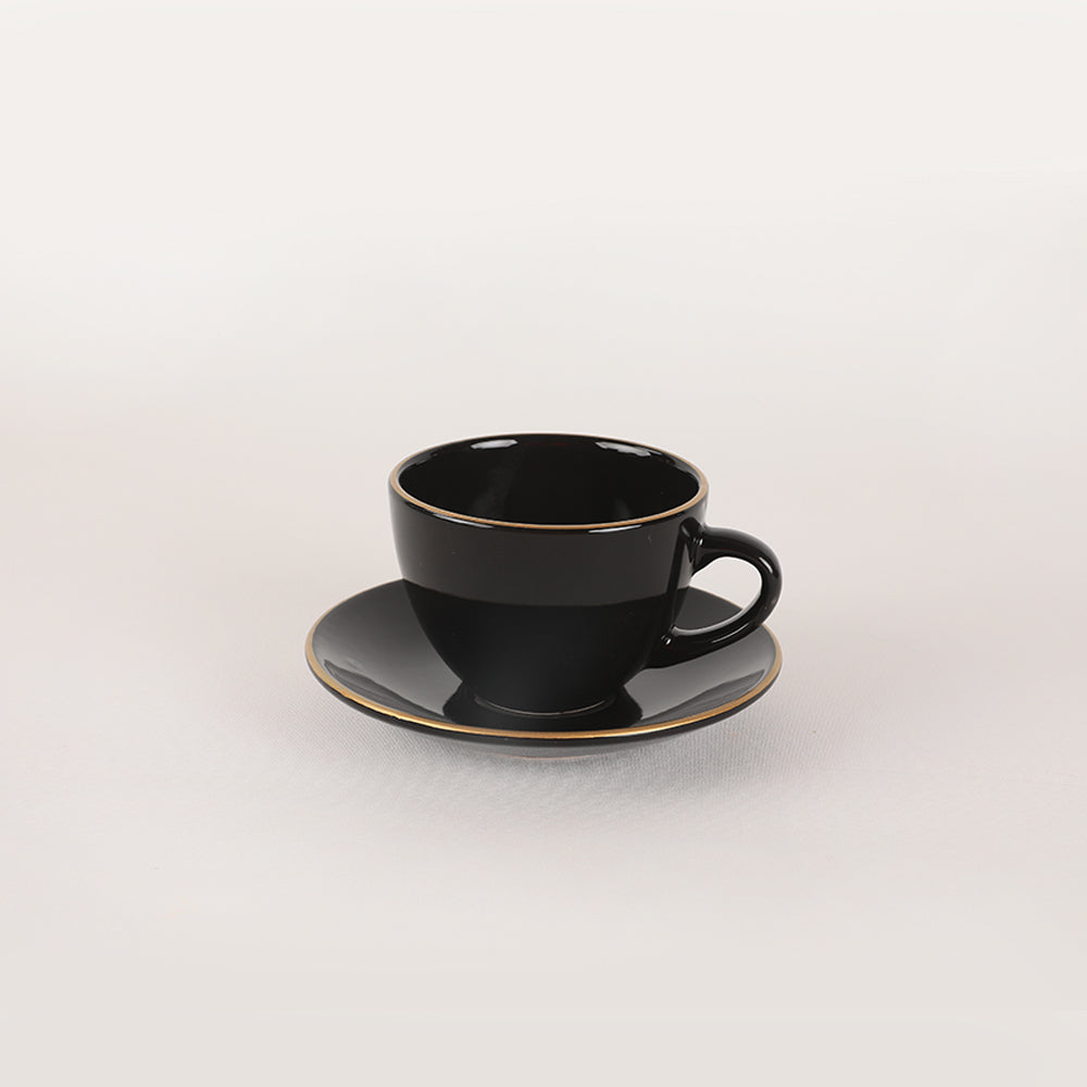 Aegean Black Gold Dinner/Breakfast Set 44 Pieces for 6 People