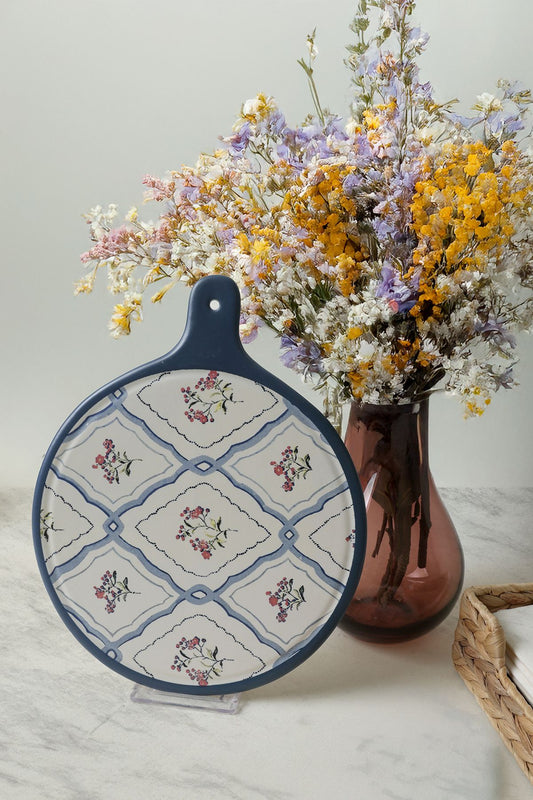 Floral Waves Cheese Serving Plate 26 Cm
