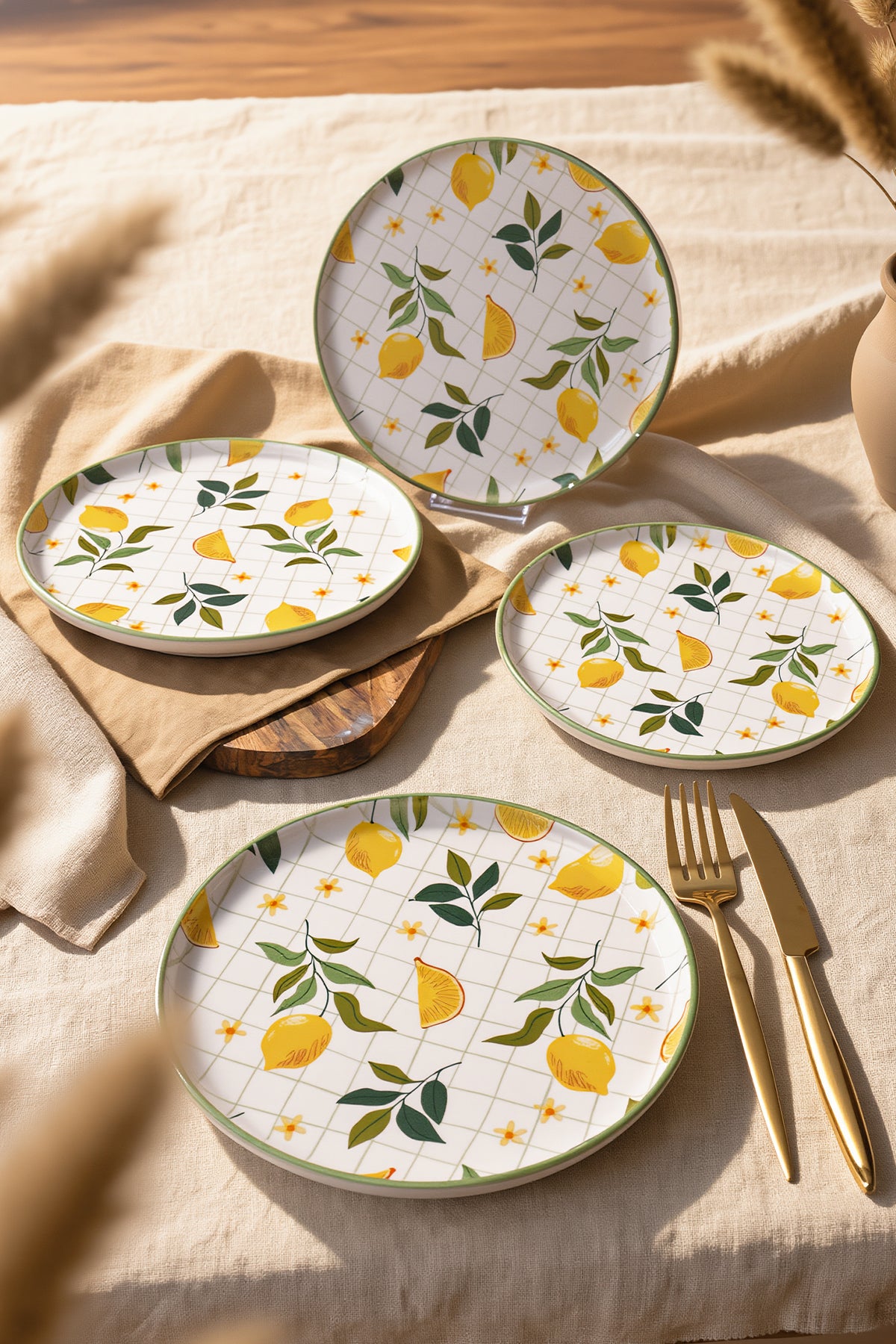 Lemon Nordic Plate 22 cm 4 Pieces