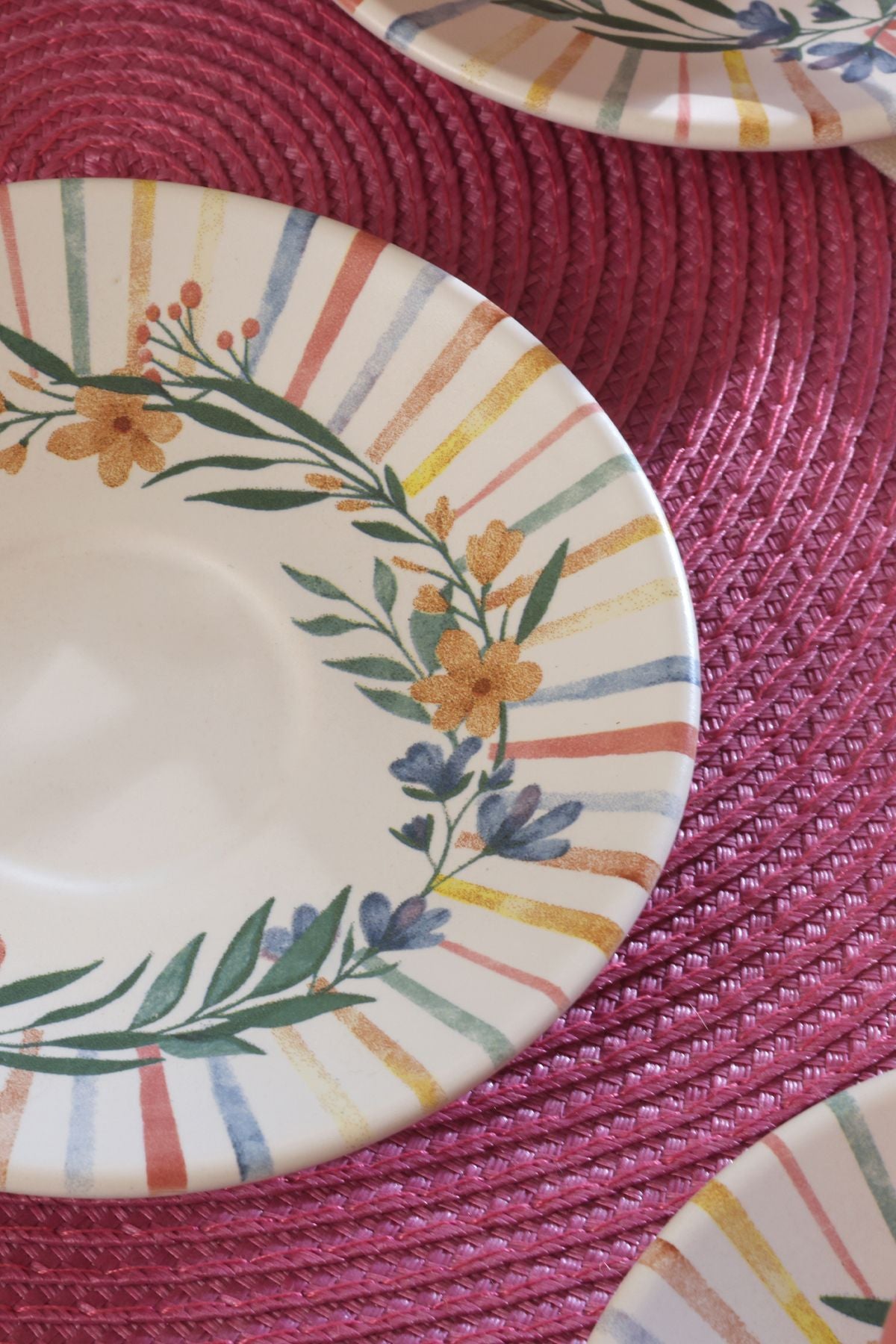 Soft Flowers Tea Set 12 Pieces for 6 People