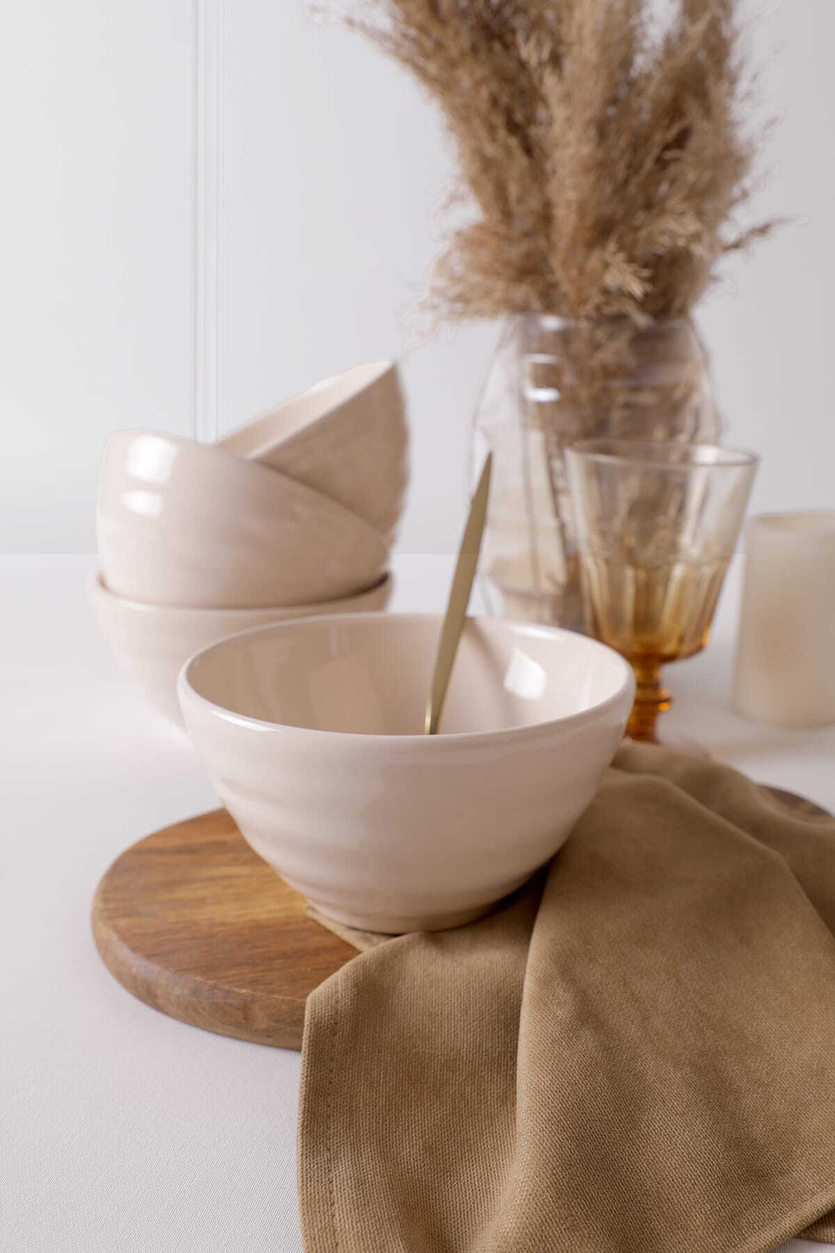 Cream Escargot Bowl 14 cm 4 Pieces