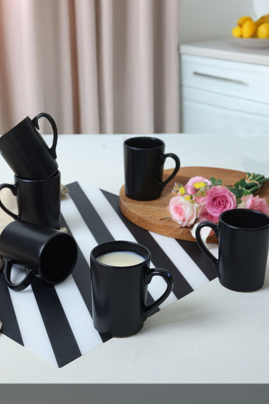 Matte Black Zen Mug, 8 cm, 6 Pieces
