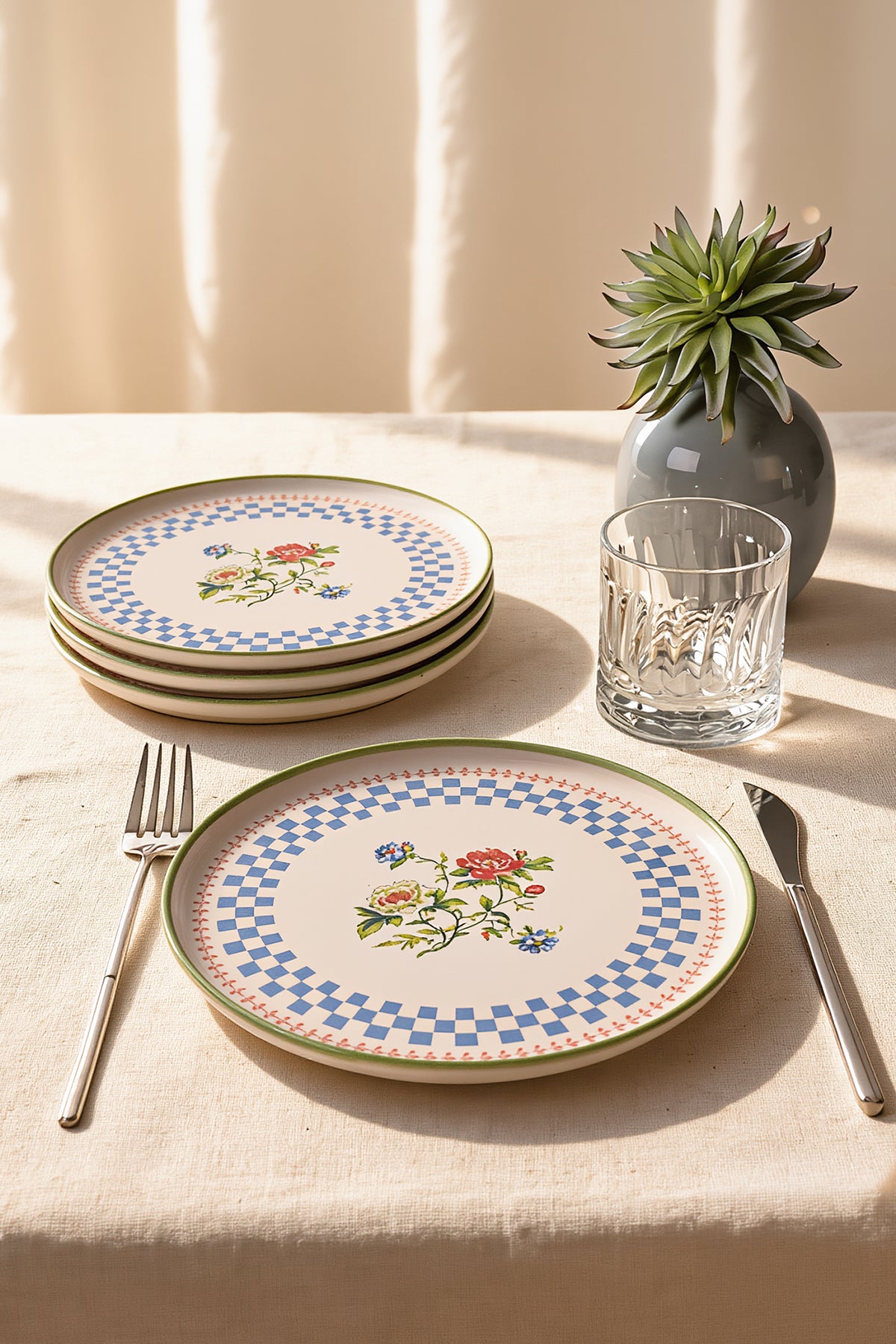 Rose Line Nordic Plate 22 cm 4 Pieces