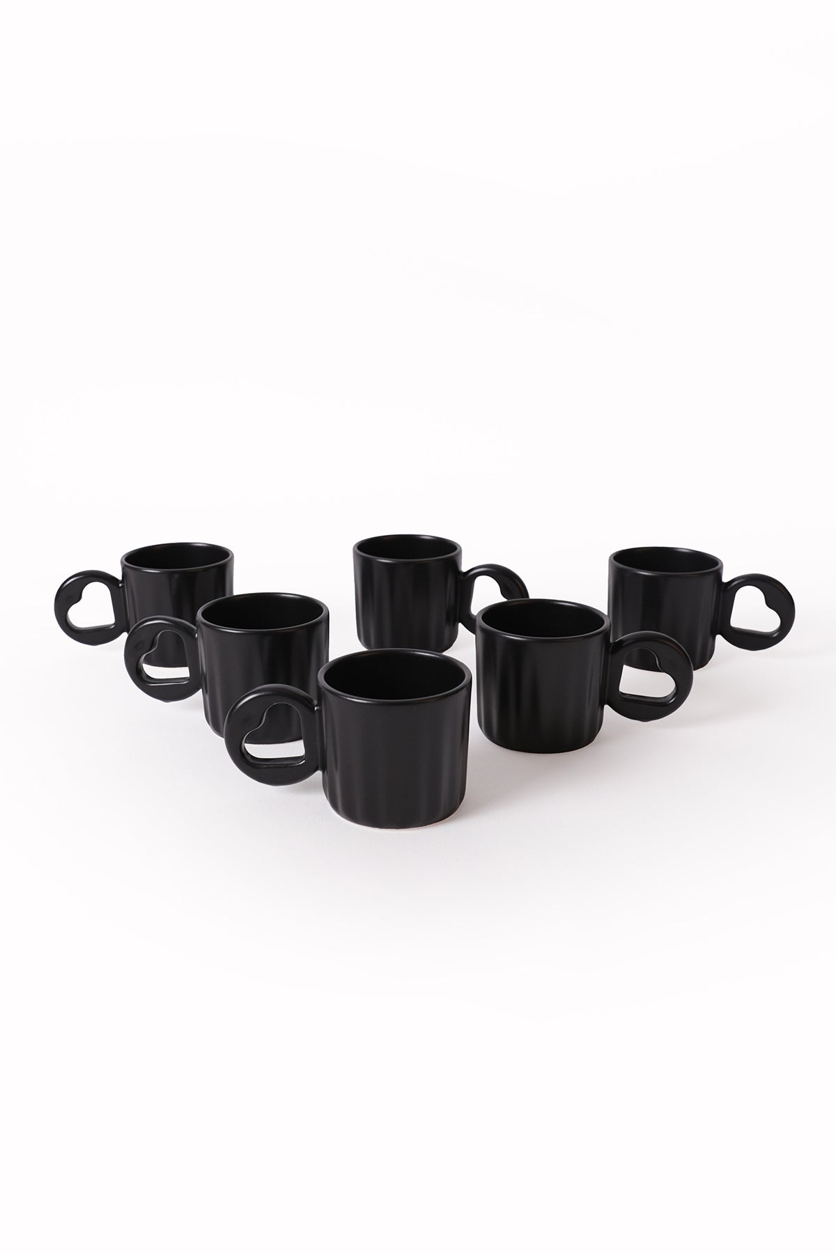 Matte Black Senta Mug, 8 cm, 6 Pieces
