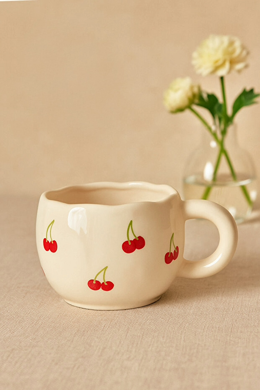 Handmade Ceramic Cherry Mug / Cup