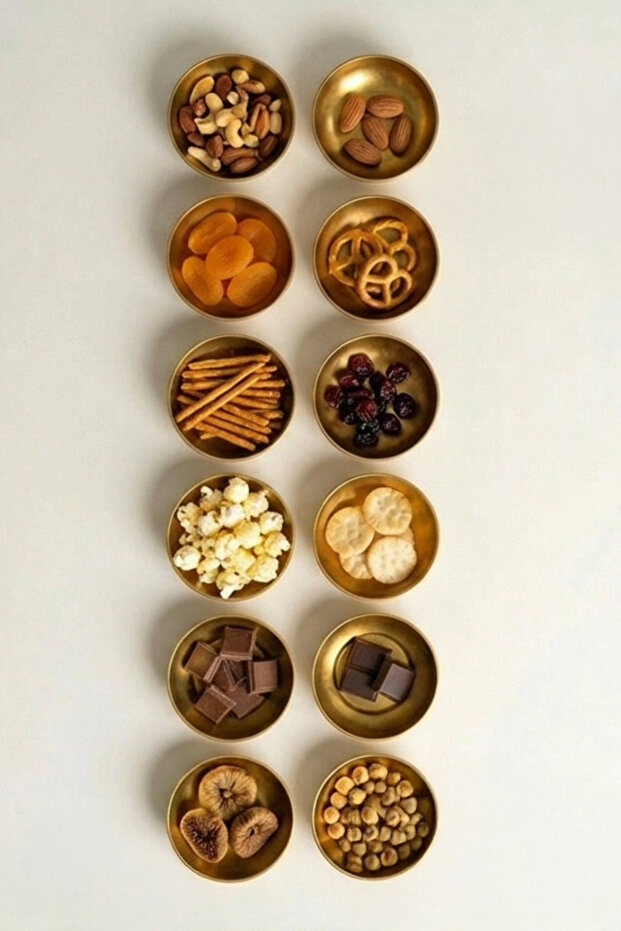 12-Piece Gold Metal Snack Bowl Set
