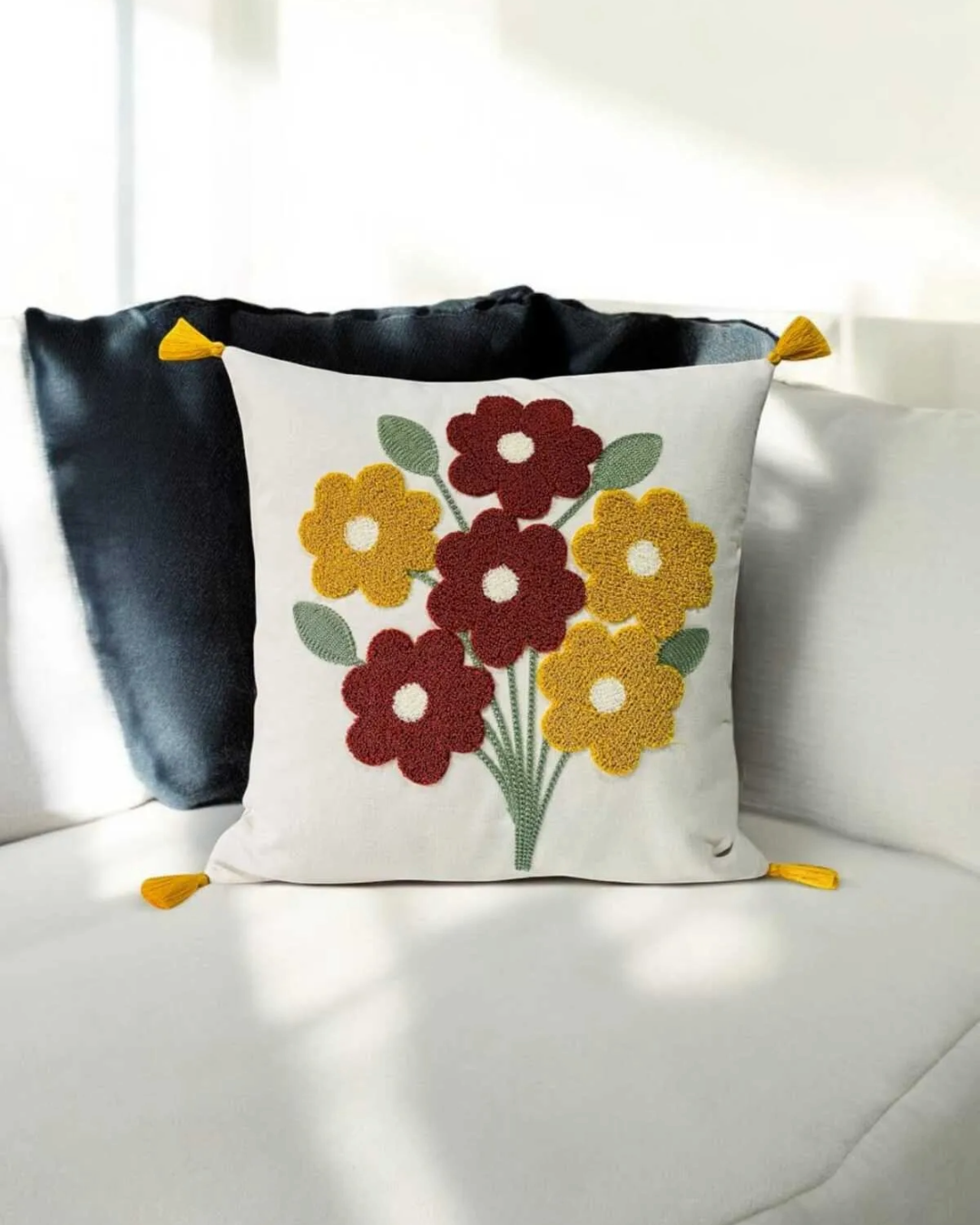 2 Piece Punch Pillow Cover 100% Cotton
