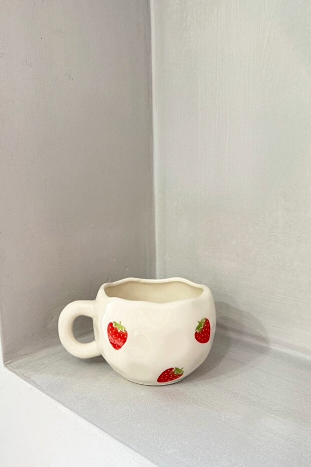 Handmade Ceramic Strawberry Mug / Cup