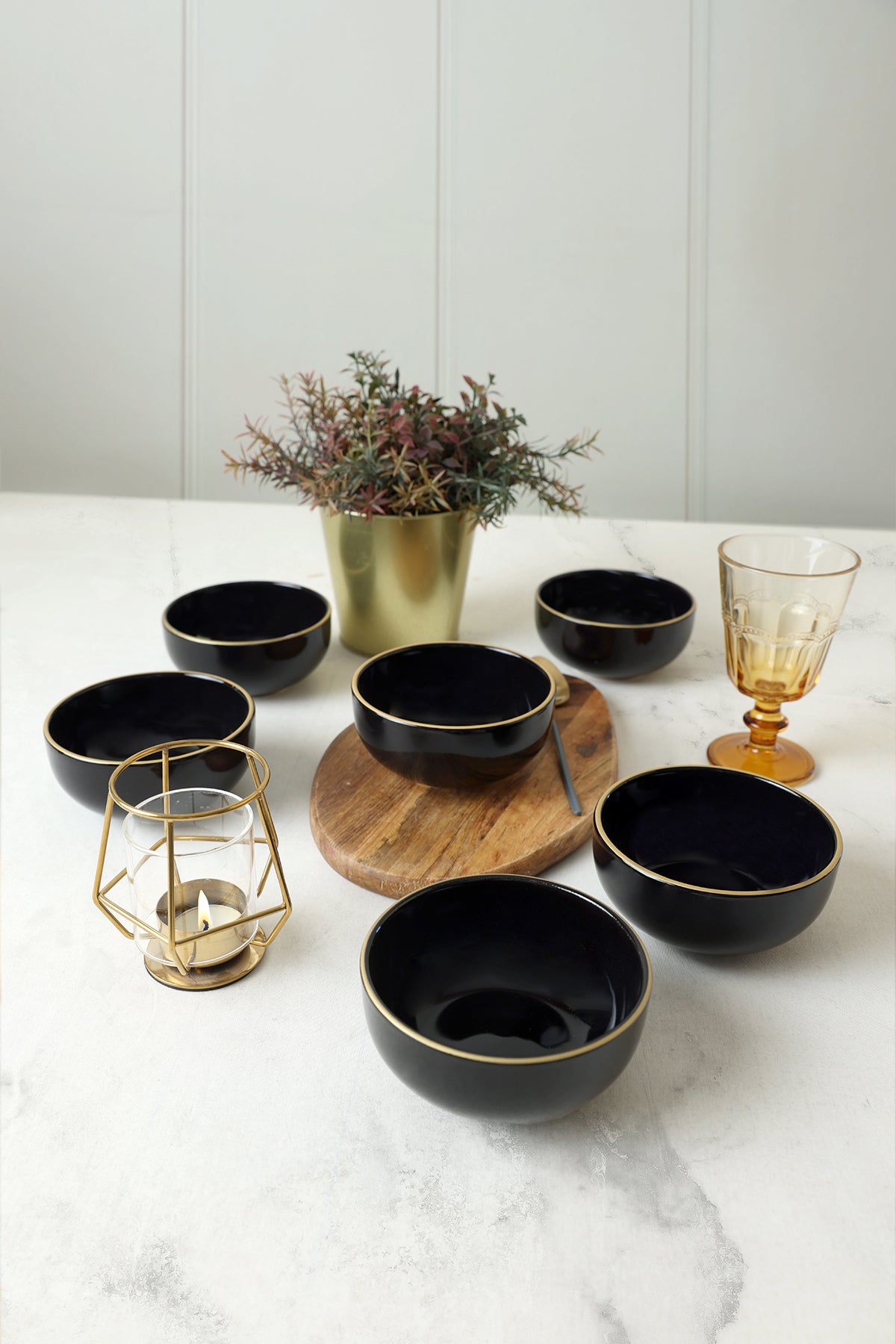 Black Gold Aegean Cloud Bowl 12 cm 6 Pieces