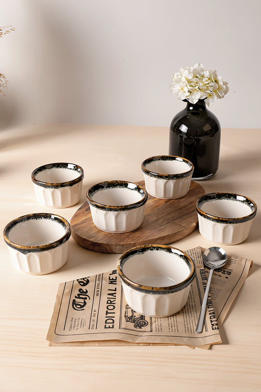 Cobalt Wave Almond Soufflé Bowl 9 cm 6 Pieces