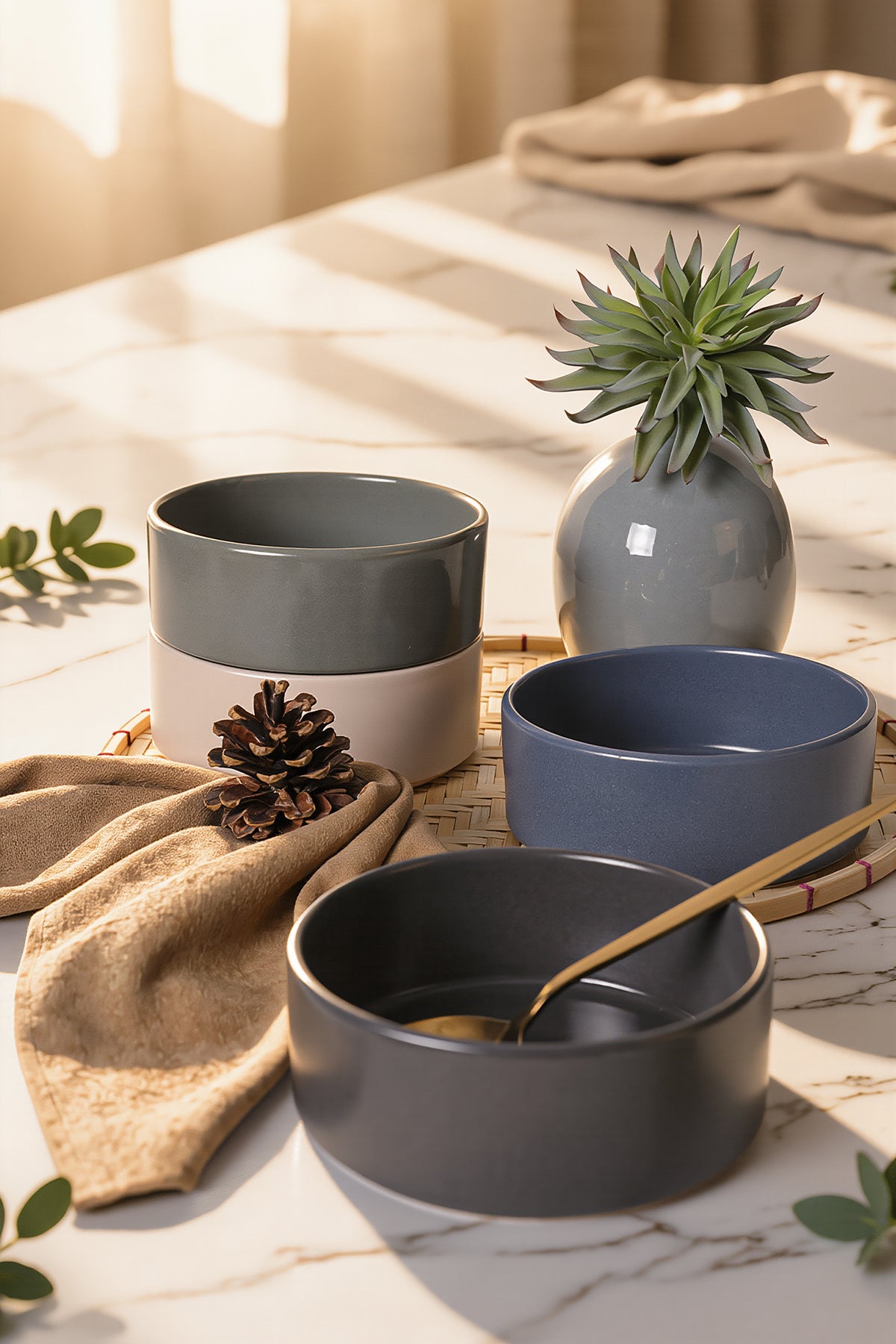River Stackable Bowl 14 Cm 4 Pieces