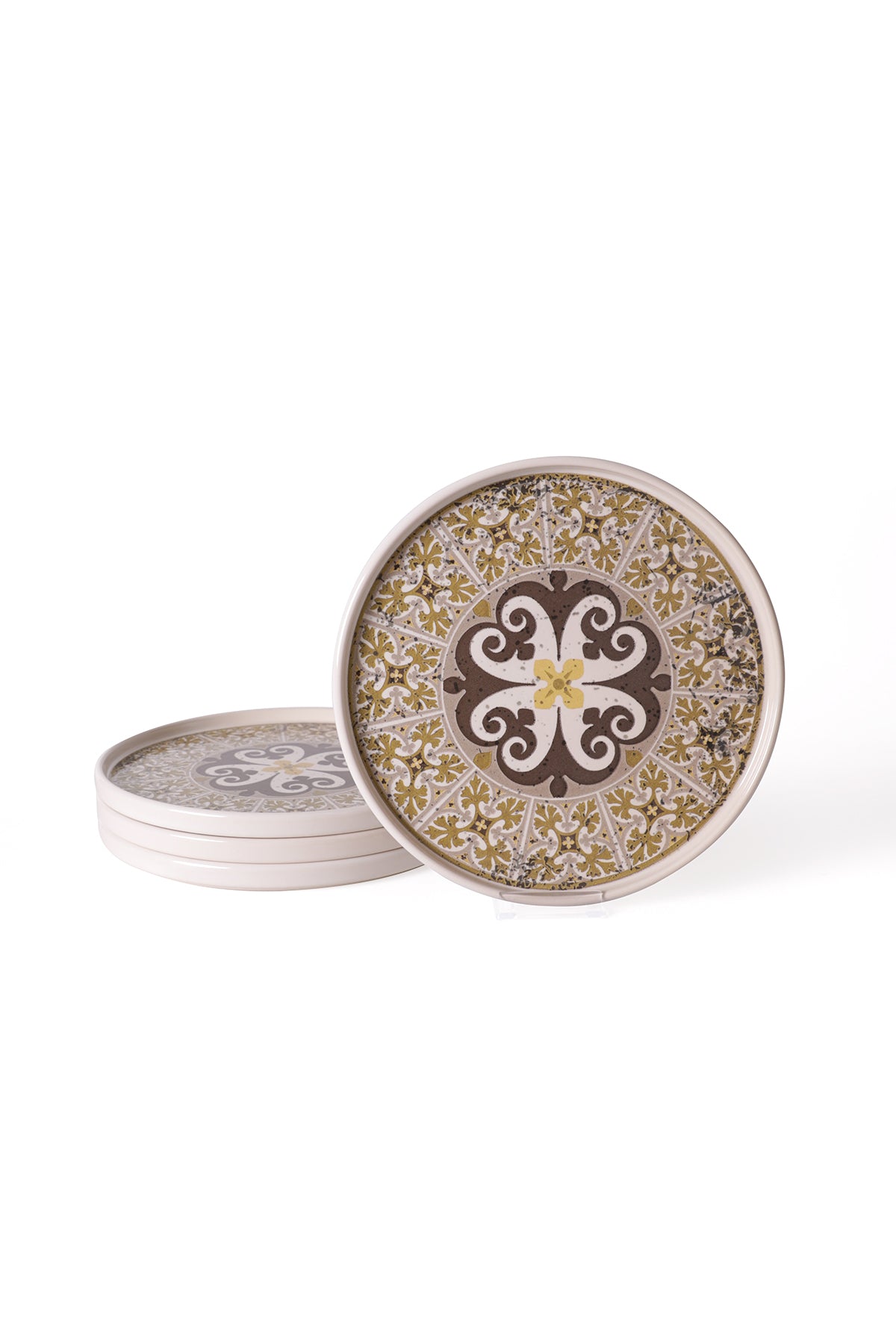 Timeless Brown Stackable Serving Plate 27 cm, 4 Pieces