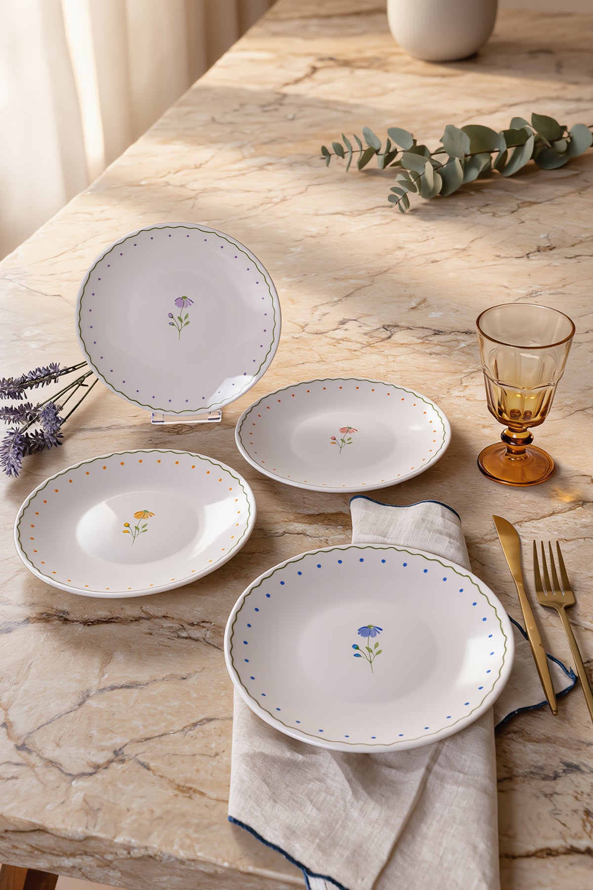 Bella Natura Plate 20 cm 4 Pieces