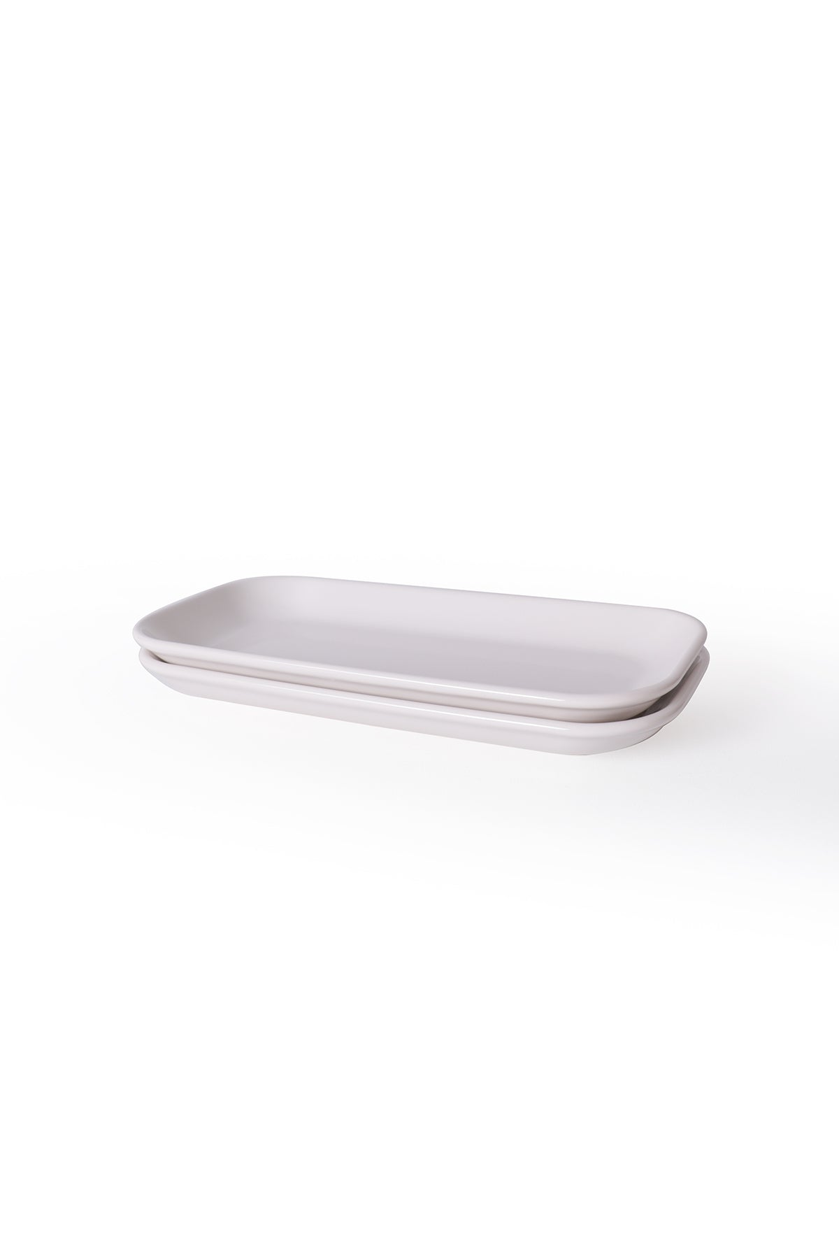 White Pergamon Boat-Shaped Plate 26 cm, 2 Pieces