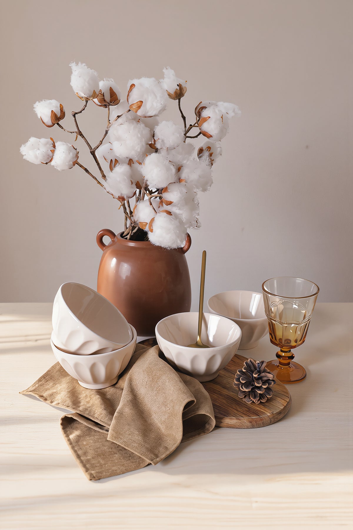 Creamy Almond Bowl 12 cm 4 Pieces