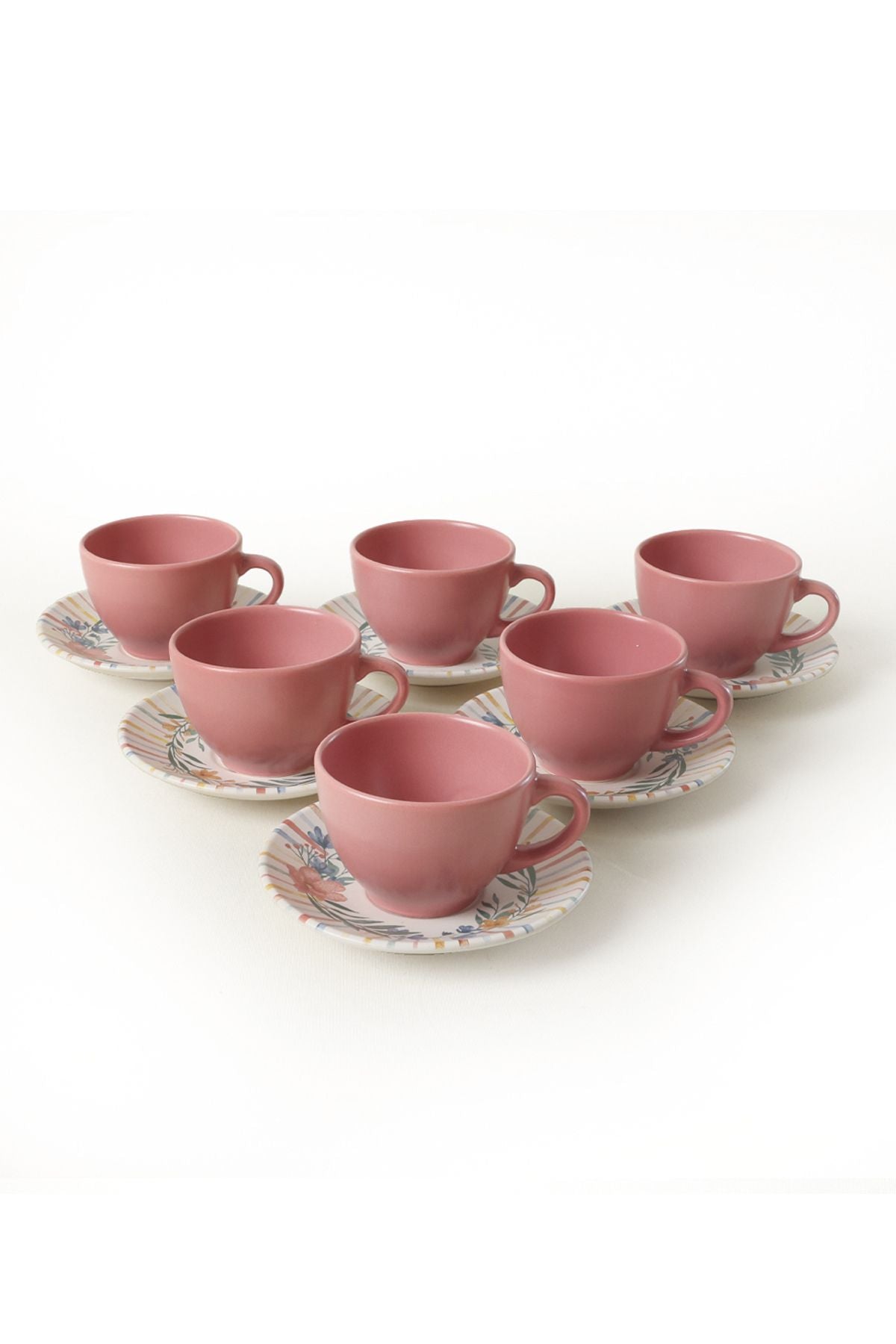 Soft Flowers Tea Set 12 Pieces for 6 People