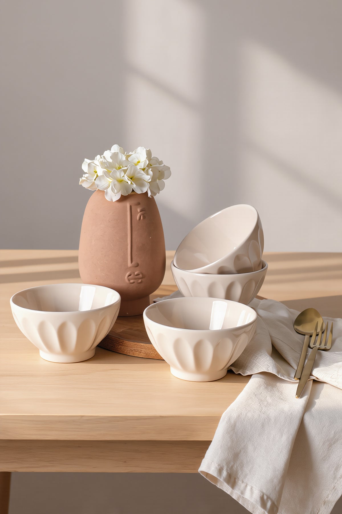 Creamy Almond Bowl 12 cm 4 Pieces