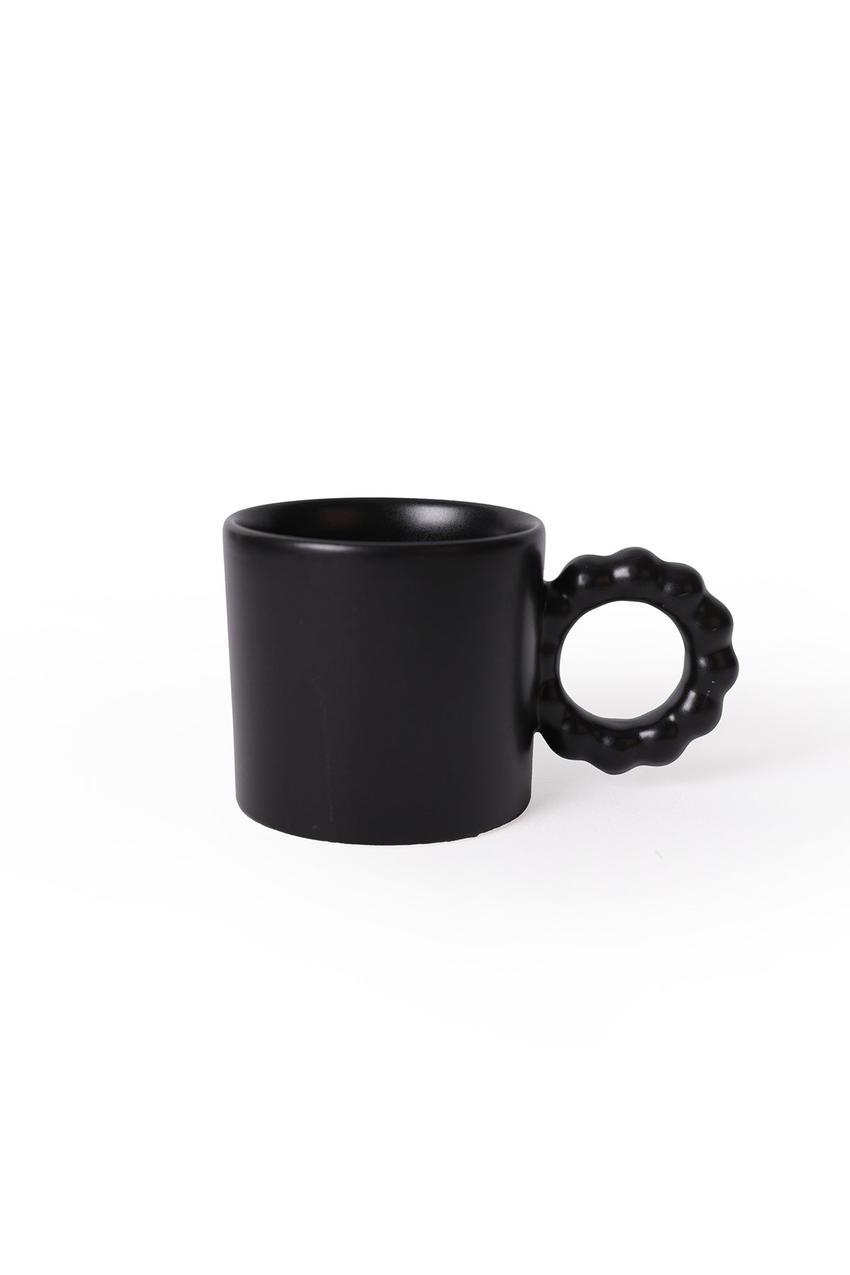 Matte Black Pearl Mug 8 cm 2 Pieces