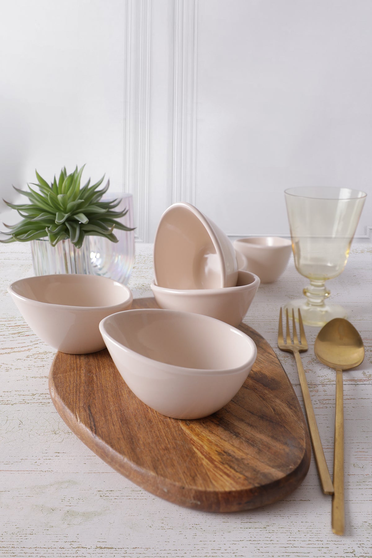 Ephesus Cream Snack Bowl 10 cm 6 Pieces