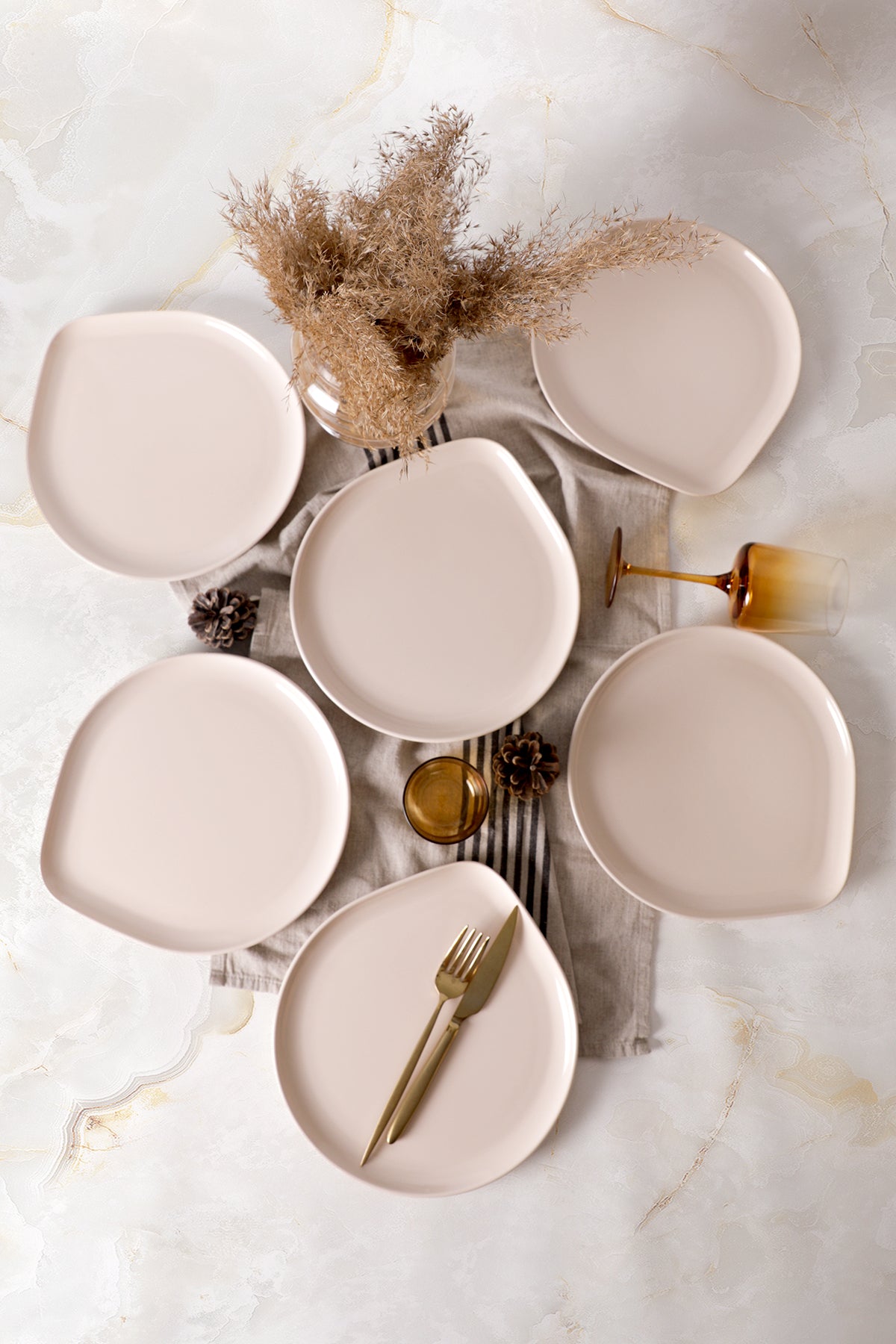 Cream Serenity Serving Plate 27 cm 6 Pieces