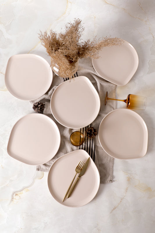 Cream Serenity Serving Plate 27 cm 6 Pieces