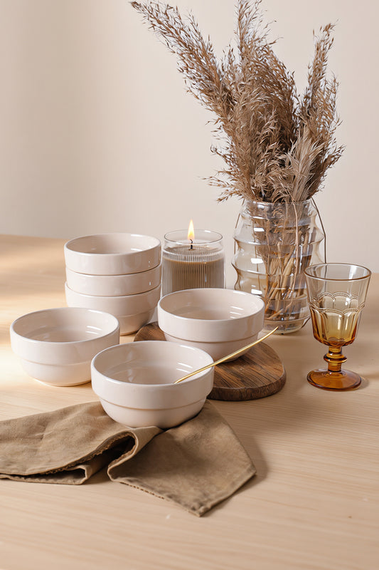 Cream Joker Bowl 14 cm 6 Pieces
