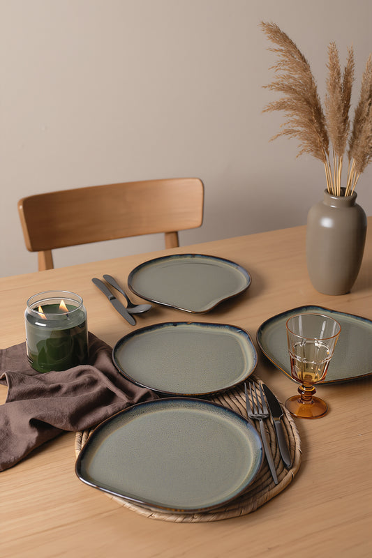 Reactive Green Serenity Serving Plate 27 cm 6 Pieces