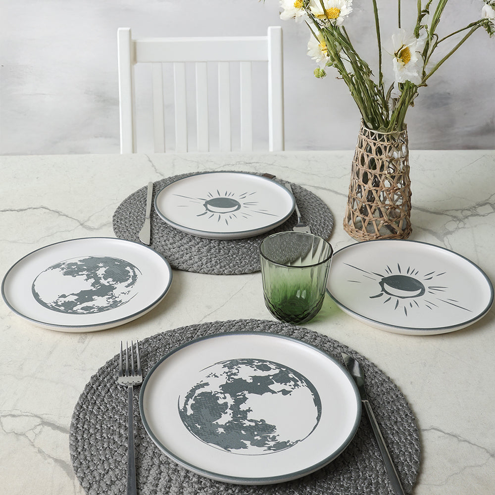 Black Shadow Nordic Cake Plate 22 Cm 4 Pieces