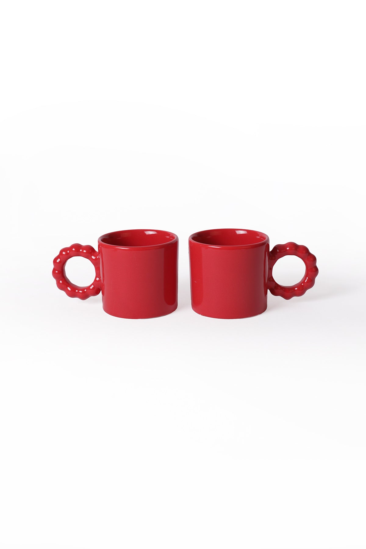Red Pearl Mug 8 cm 2 Pieces