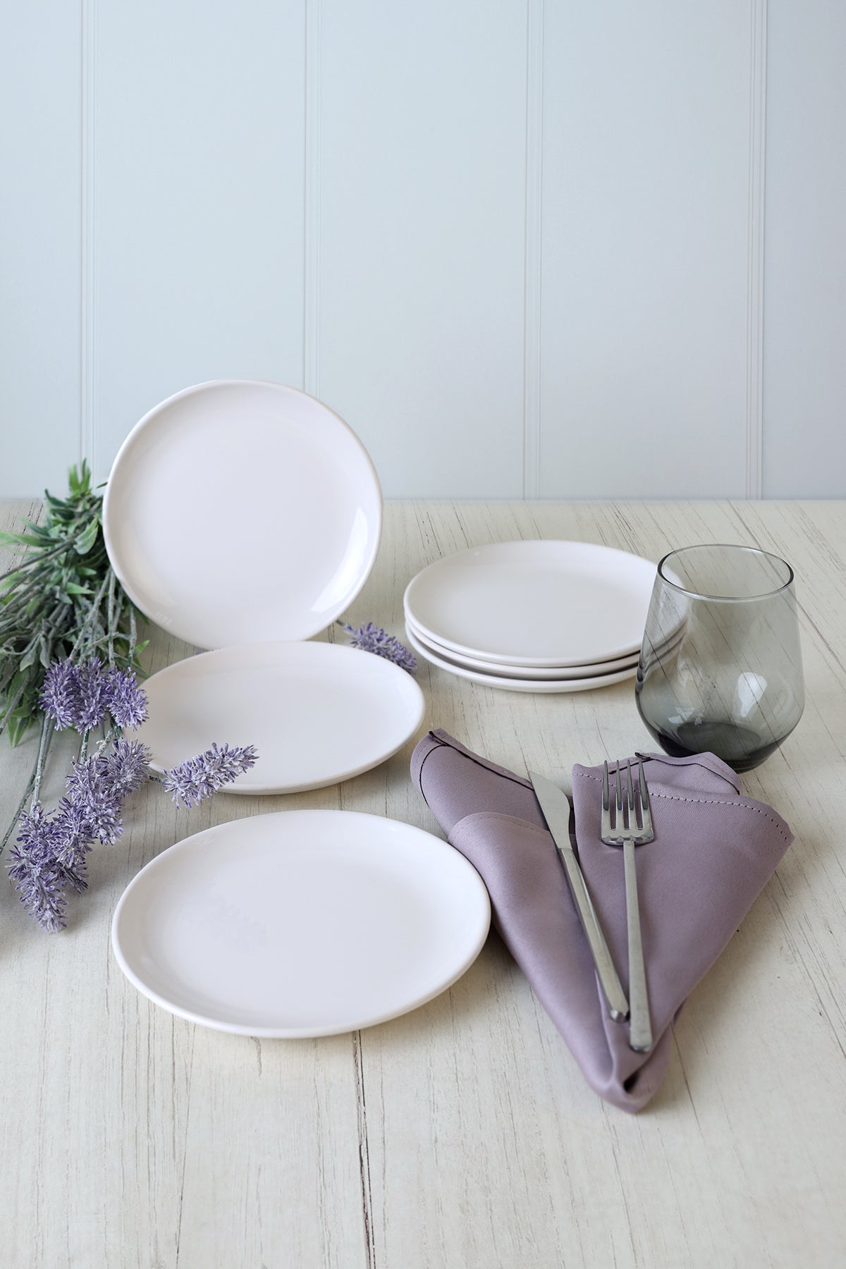 White Delta Cake Plate 17 cm 6 Pieces