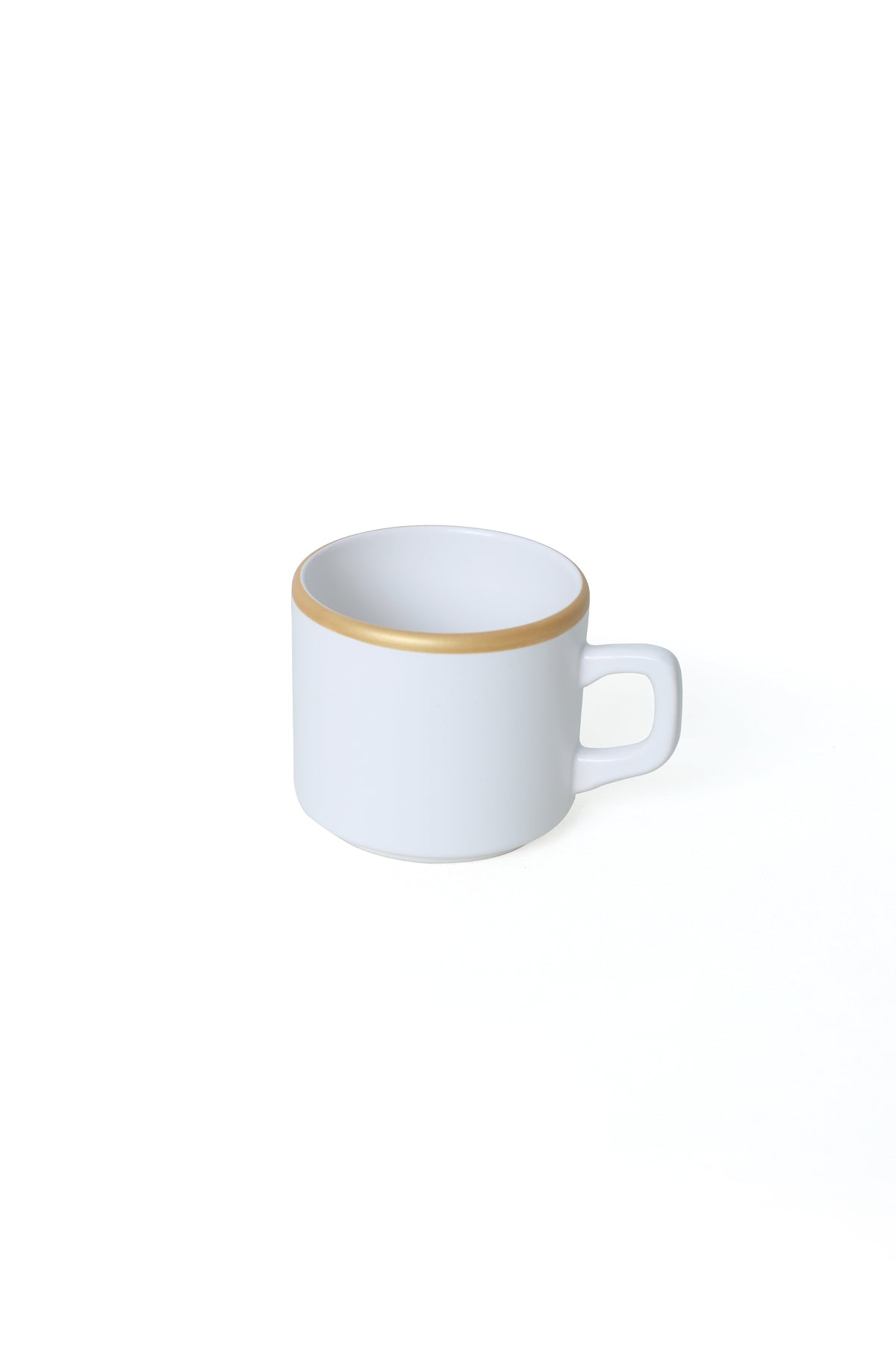Matte White Gold Mesh Stackable Tea Set, 8 Pieces, for 4 People