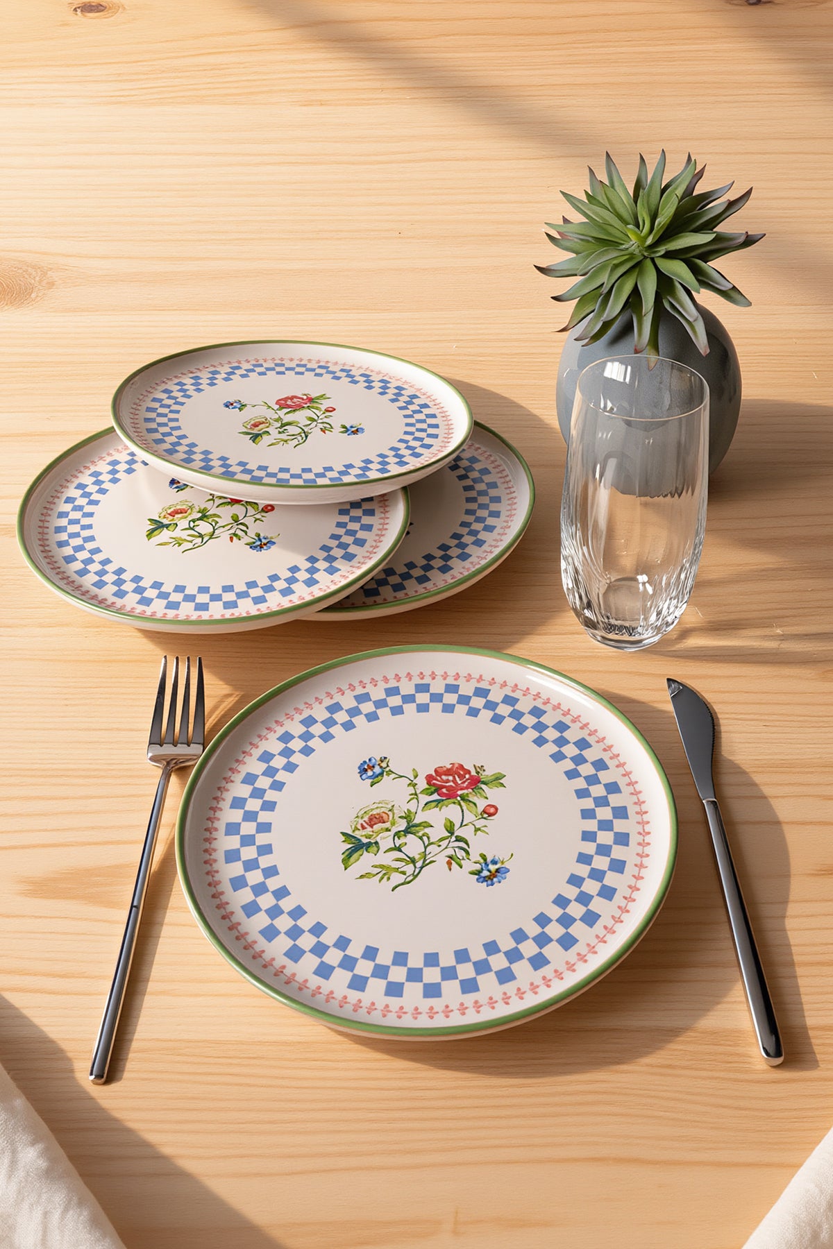 Rose Line Nordic Plate 22 cm 4 Pieces