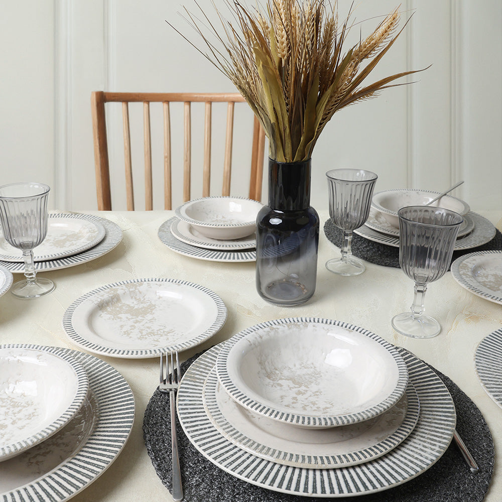 Deep Moon Assos Dinner Set 18 Pieces 6 Person