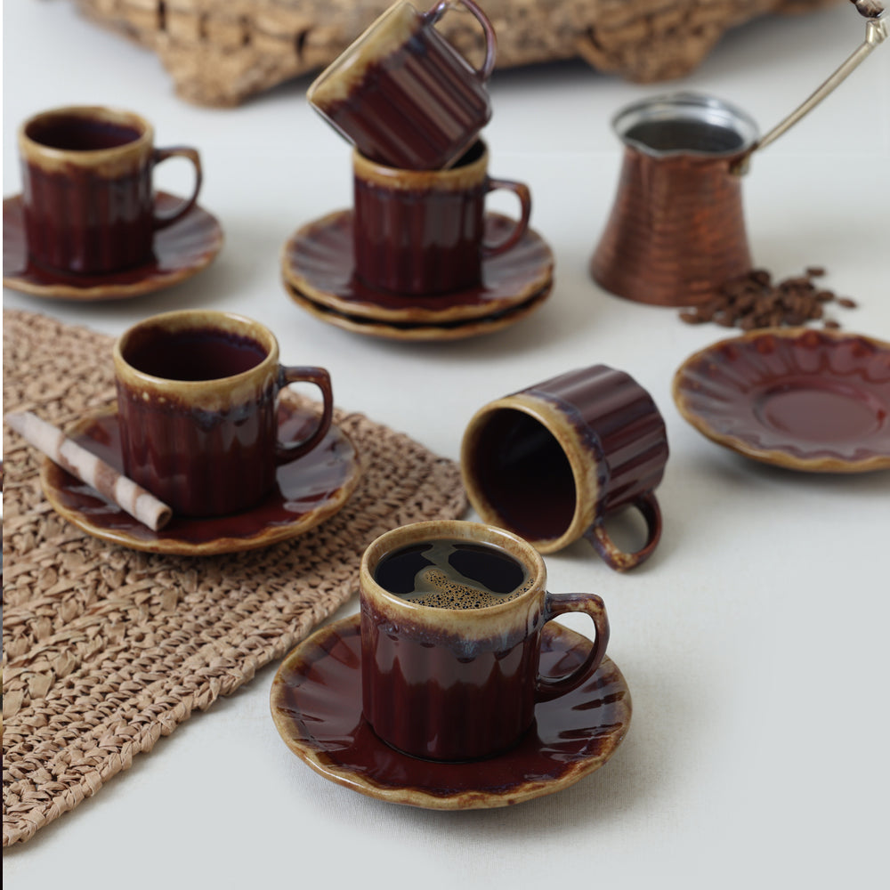 Shizen Plum Sirius Coffee Set 12 Pieces 6 Person